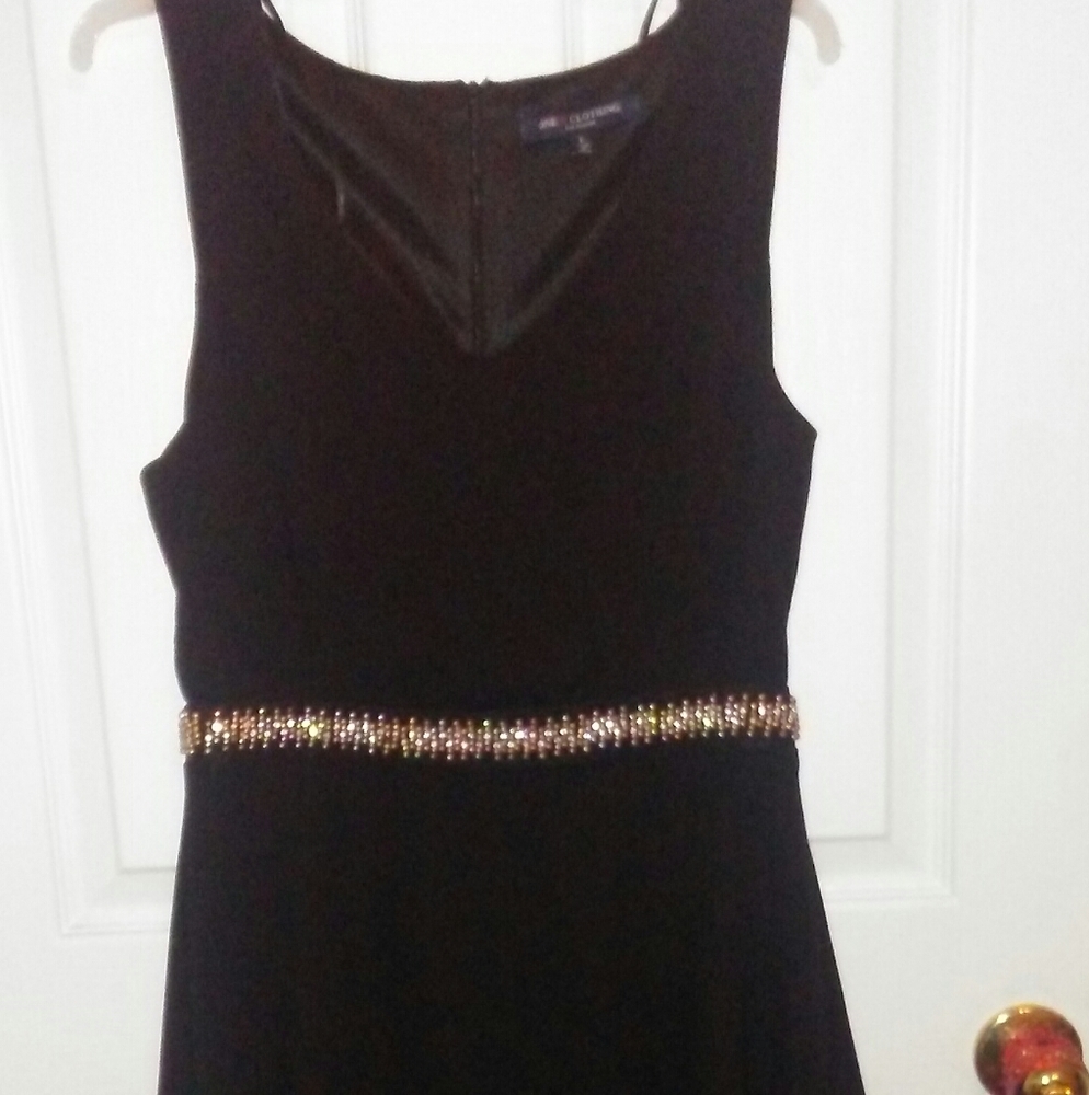 Little Black dress with jeweled waist